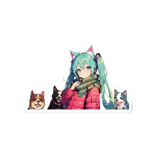 Cute Anime Sticker ($20 Free Shipping), Manga, Hatsune Miku Sticker