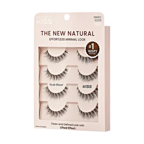 Kiss The New Natural Lash 4-Pair Multipack - Nude Blazer