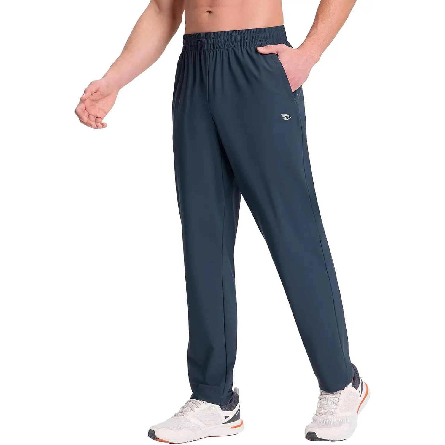 Baleaf Men's Athleisure Jogger Pants - Track Pants with Zipper Pockets, Lightweight Quick Dry Fabric, Elastic Waistband, UV Protection, Tapered Fit for All Seasons Track Workout Jogging