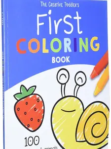 The Creative Toddler's First Coloring Book Ages 1-3: 100 Everyday Things & Animals to Color and Learn Large Easy-to-Color Pictures for Toddlers US Edition Paperback