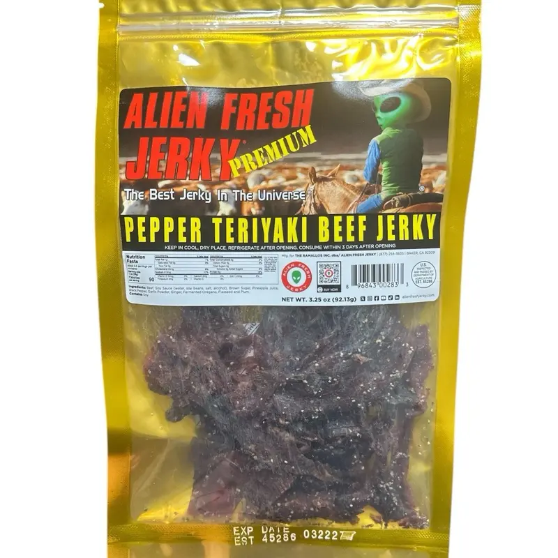 Alien Fresh Jerky Pepper Teriyaki 3.25 oz