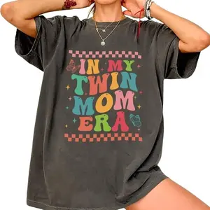 In My Twin Mom Tees, Twin Mama Graphic Tee Women, Twin Moms Club