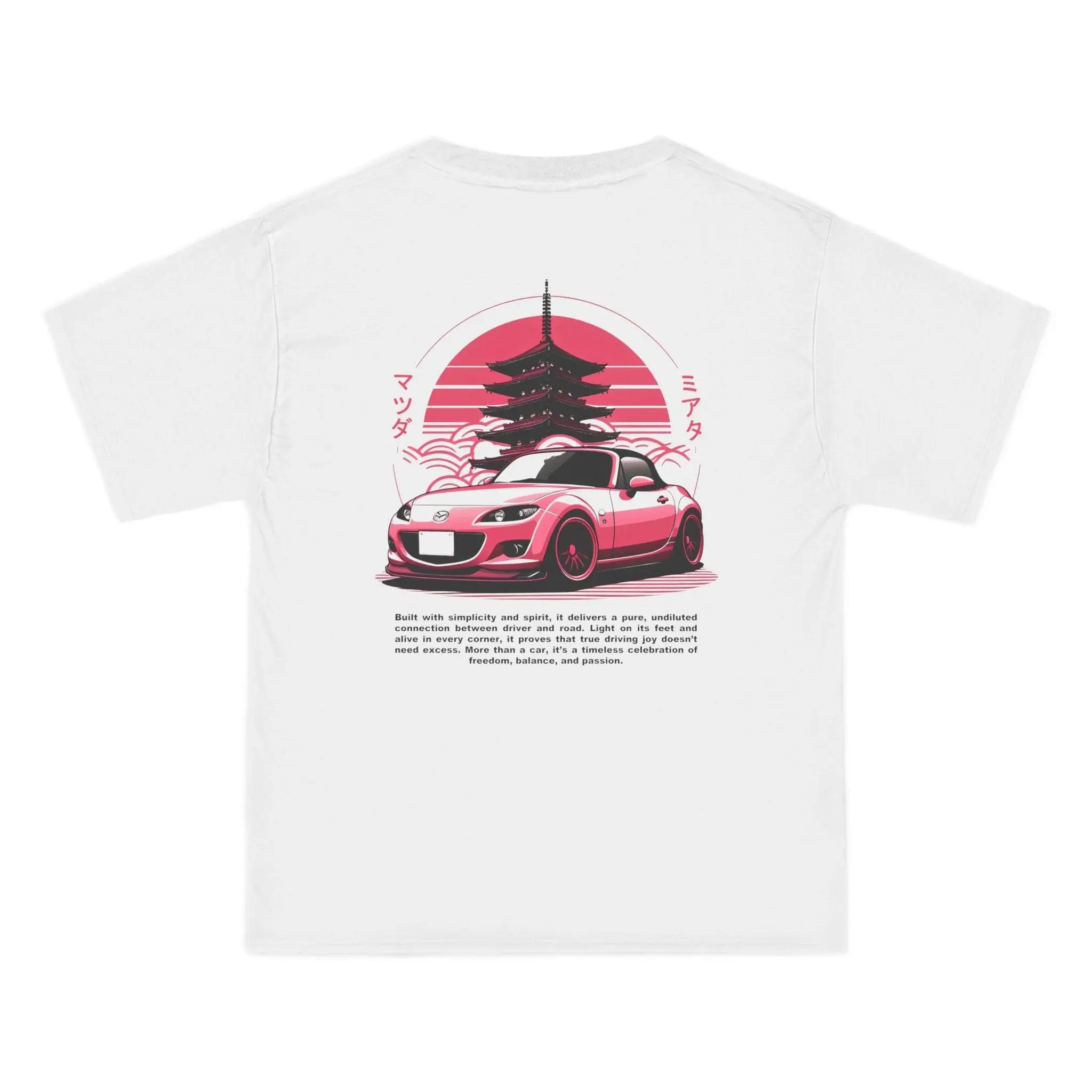 2006-2015 Mazda MX-5 Miata (NC) Roadster Pink Car Graphic T-Shirt Sweatshirt Hoodie 2 Sided, JDM Car Enthusiasts Gift