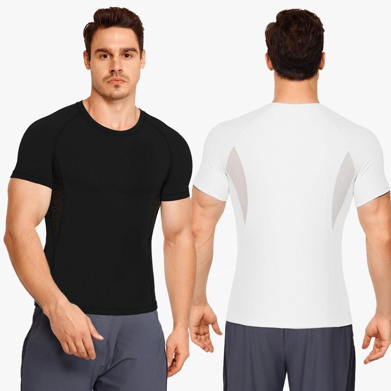Men’s Short Sleeve Compression Shirt with Breathable Mesh Panels at Underarms and Back – Lightweight Stretch Athletic Performance T-Shirt for Gym, Training, Running and Daily Active Wear Men’s Short Sleeve Compression Shirt with Breathable Mesh Panels at Underarms and Back – Lightweight Stretch Athletic Performance T-Shirt for Gym, Training, Running and Daily Active Wear