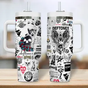 Deftones Music Custom Tumbler  40 oz 20 oz Tumbler With Handle