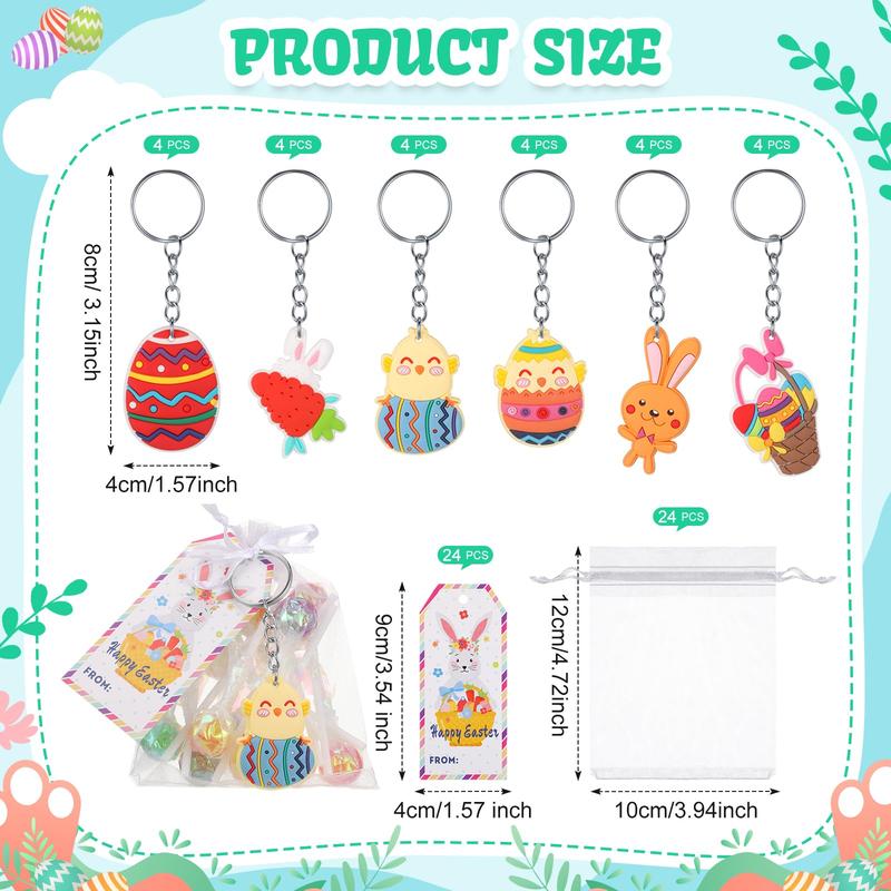 12/24 Sets Easter Keychain Gifts with Goodie Bags for Easter Egg Hunter Classroom Easter Party Favors Back to School Keychain with Goodie Bags Bulk for Women Men Teacher Nurse Keychains with Inspirational Greeting Card Graduation Thank You Gift 12/24 Sets Easter Keychain Gifts with Goodie Bags for Easter Egg Hunter Classroom Easter Party Favors Back to School Keychain with Goodie Bags Bulk for Women Men Teacher Nurse Keychains with Inspirational Greeting Card Graduation Thank You Gift