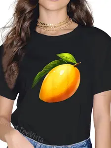 100% Cotton Mango Fruit Graphic Artwork Mango T-Shirt
