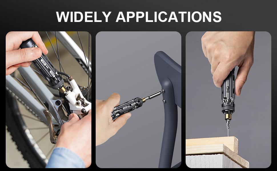 JOREST EDC Multibit Screwdriver Set 19 in 1 Multi Screwdriver Tool All in One, Tool Gifts for Men Dad Him, Father's Day Gifts, Magnetic Screw Driver with Torx Phillips Hex, Pocket Repair Kit for Bike Heavy Duty Handle