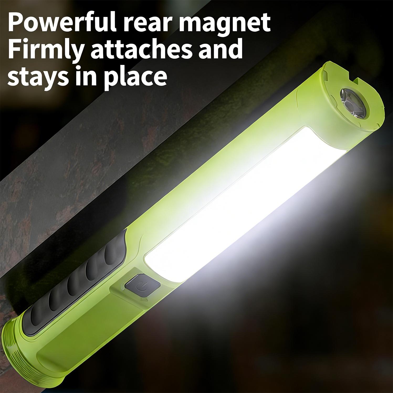 DIYCOM Adjustable COB LED Stick Work Light, Compact Handheld Utility Light with Built in Rechargeable Battery, Multiple Mounting Options for Garage, Auto Repair, Emergency & Workshop Use
