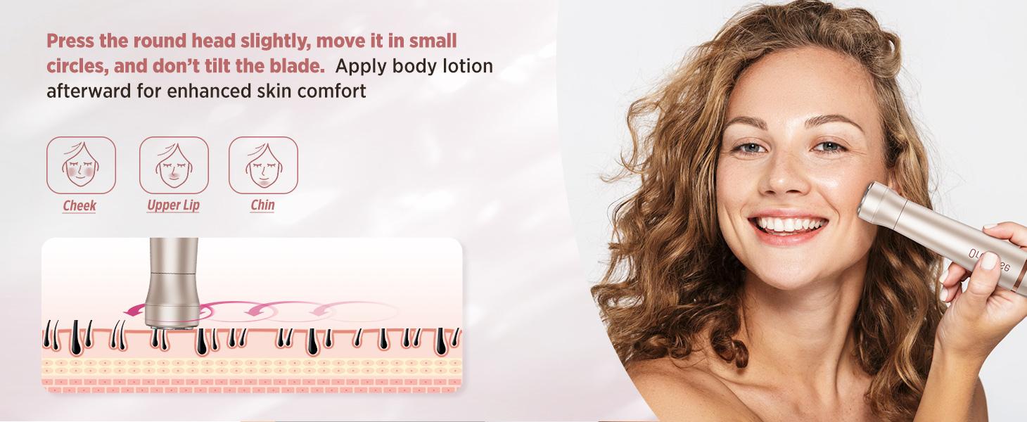 Orchrose Electric Razor- 2 in 1 Shaver & Trimmer for Women,Portable Rechargeable Hair Removal Kit for Face,Body,Leg, Bikini,Underarm &Arm Gift Smooth Comfort ，Rose gold