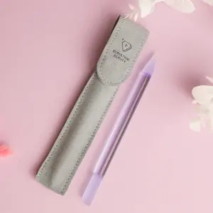 Bona Fide Beauty Glass Cuticle Pusher in Lilac - Spring Refresh For Your Nails - Gentle Manicures Nail Care At Home - 2-in-1 Tool Easy To Clean Nail Products - Natural Nail Prep Acrylic and Gel Manicure - Reusable Washable Gentle