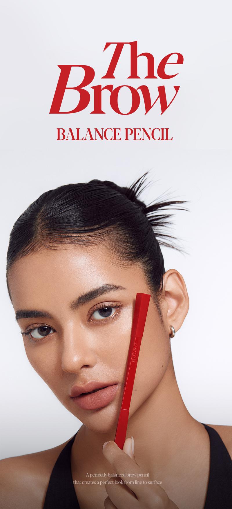 Espoir The Brow Balance Pencil - Hard Formula, Waterproof, K-Idol Style, Triangle Slim Shaped, Delicated Drawing, Easy to Grip, Natural Clean Brow, 6 Shades, Vegan