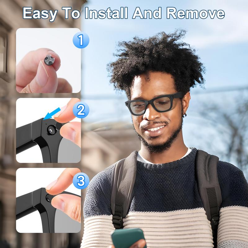 12Pcs LED Light Blocking Stickers Compatible with Ray-Ban Meta Wayfarer/Skyler/Headliner (Gen 2) & Oakley Meta HSTN Smart Glasses Accessories, Low-Tack Restickable Blackout LED Light Covers Sticker