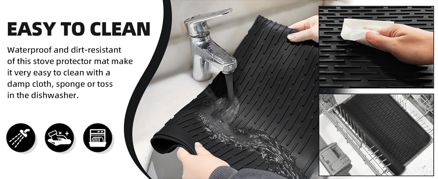 Stove Top Covers for Electric Stove, Silicone Stove Cover Mat - 28"x 20" Ceramic Stove Guard Stove top Protector, Heat Resistant Cook top Cover-Mother's Day gift for mom.