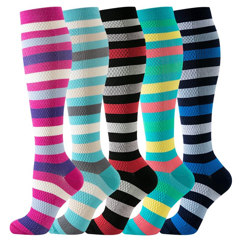 Compression Socks - 6 Pairs of Anti-Slipping and Friction Design Cotton Socks for Running and Sports Breathable Performance