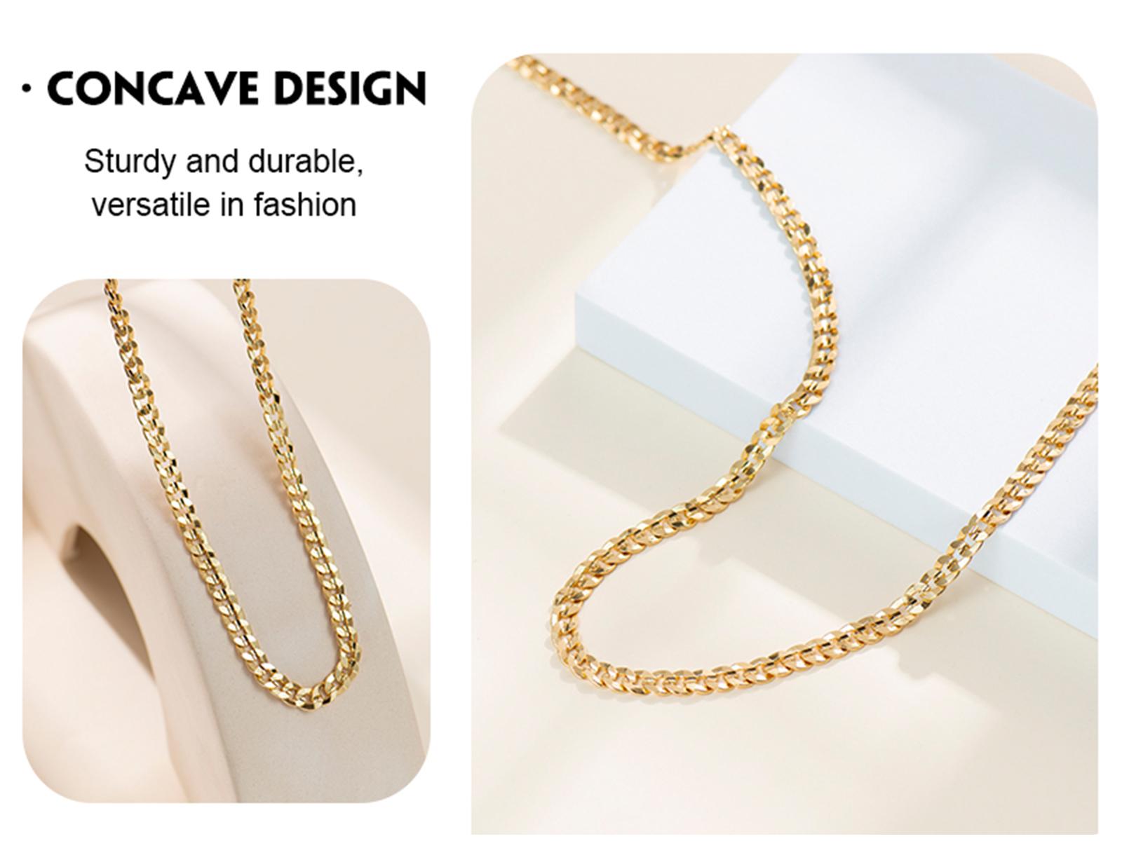 Holylegend 14K Real Gold-Plated Rope, Figaro, Miami, Cuban, Byzatine, Franco Necklace Chain 24 Inches Long,Tarnish-Free, 8mm/10mm Width, Secure Clasp