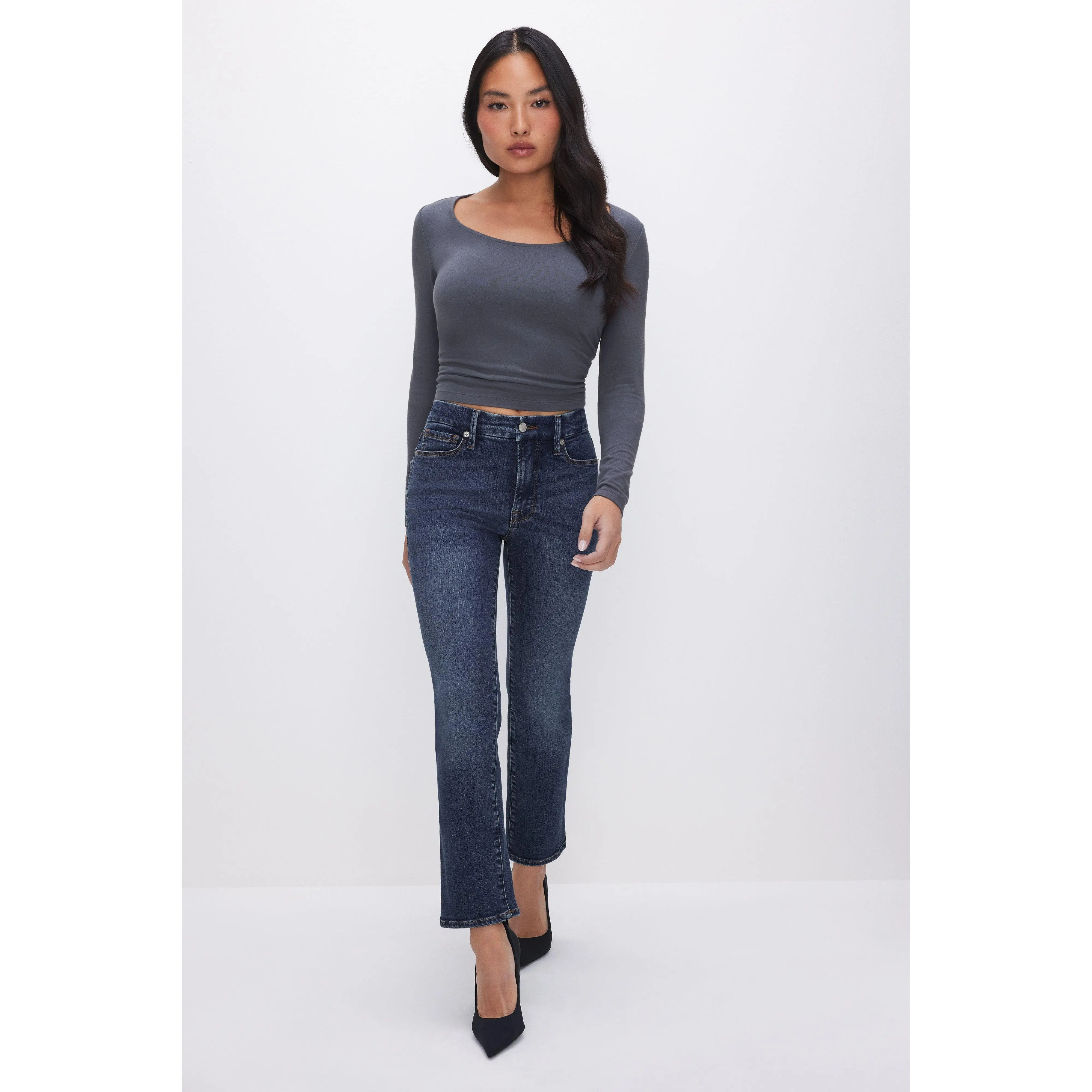 GOOD PETITE STRAIGHT JEANS | BLUE004
