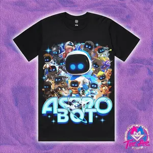 Astro Bot Graphic Tee Unisex Video Game Streetwear T-Shirt Casual Fit Graphic Tee for Gamers Anime Inspired Essential Gift