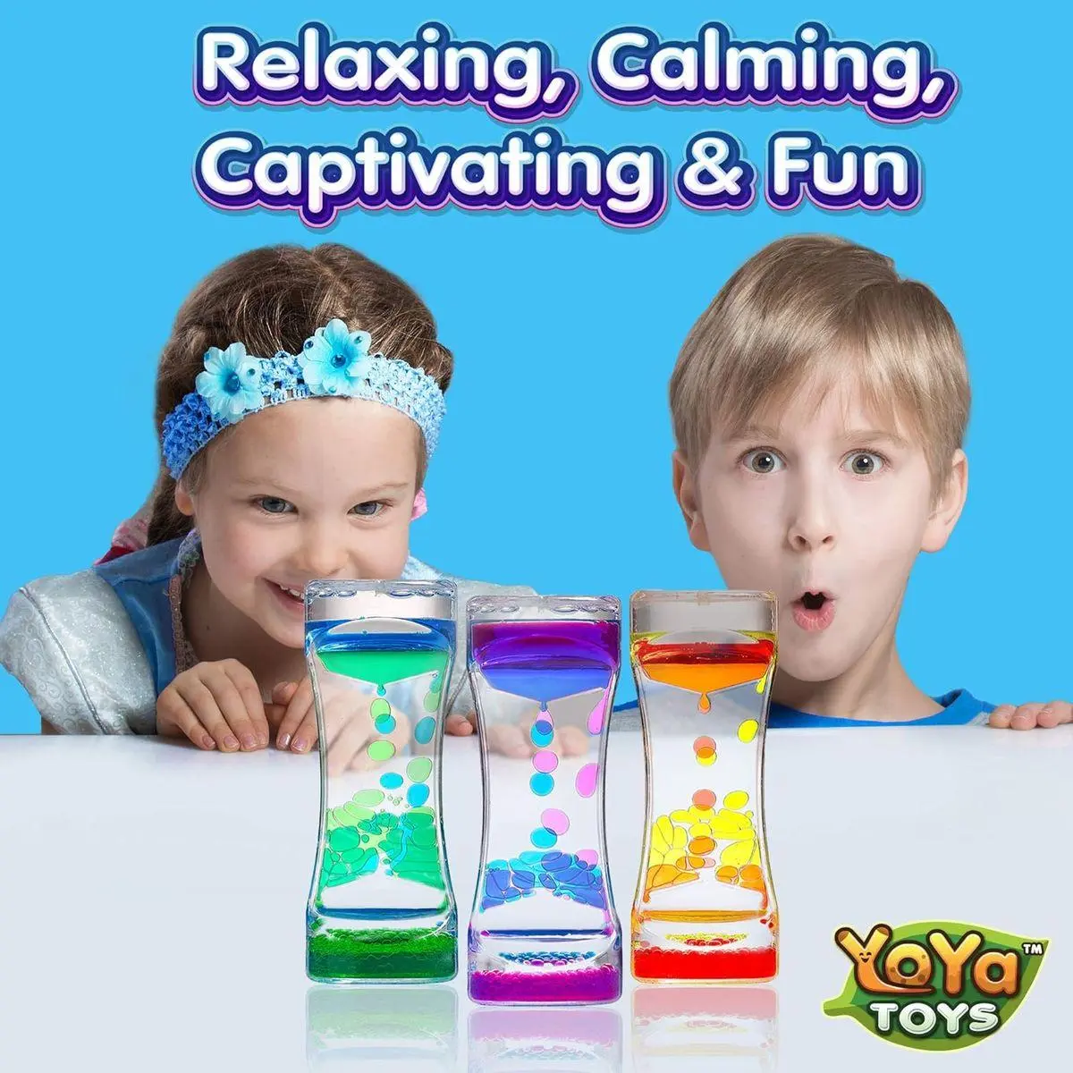 Liquimo - Liquid Motion Bubbler - 3 Pack - Sensory Fidget Desk Toy for ...