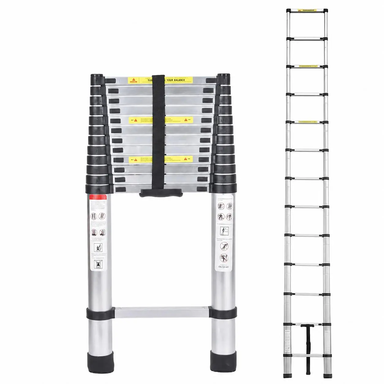 20.6 ft Telescoping Ladder with Non-Slip Design, Portable Collapsible Ladder for Home, RV Attic, and Outdoor Use