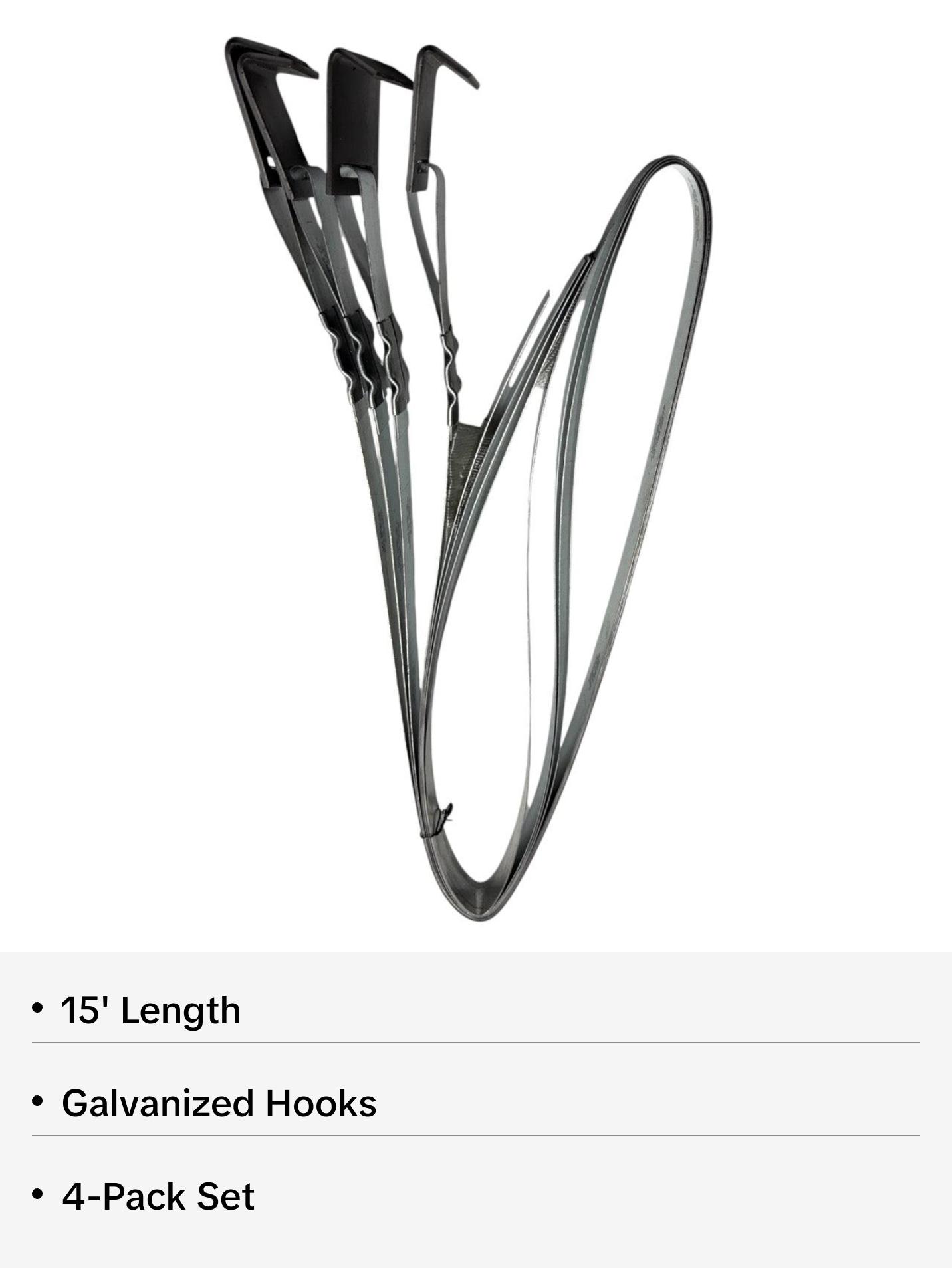 Home Pride Mobile Home Frame 15' Strap with Hook (4 Pack)