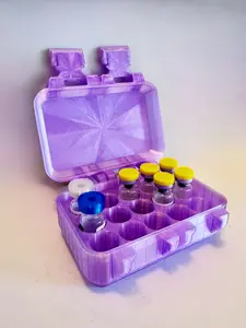 Ultimate Bebe 15 Vial Case Medication Storage Box GLP, HRT/TRT - Vial Caps Included