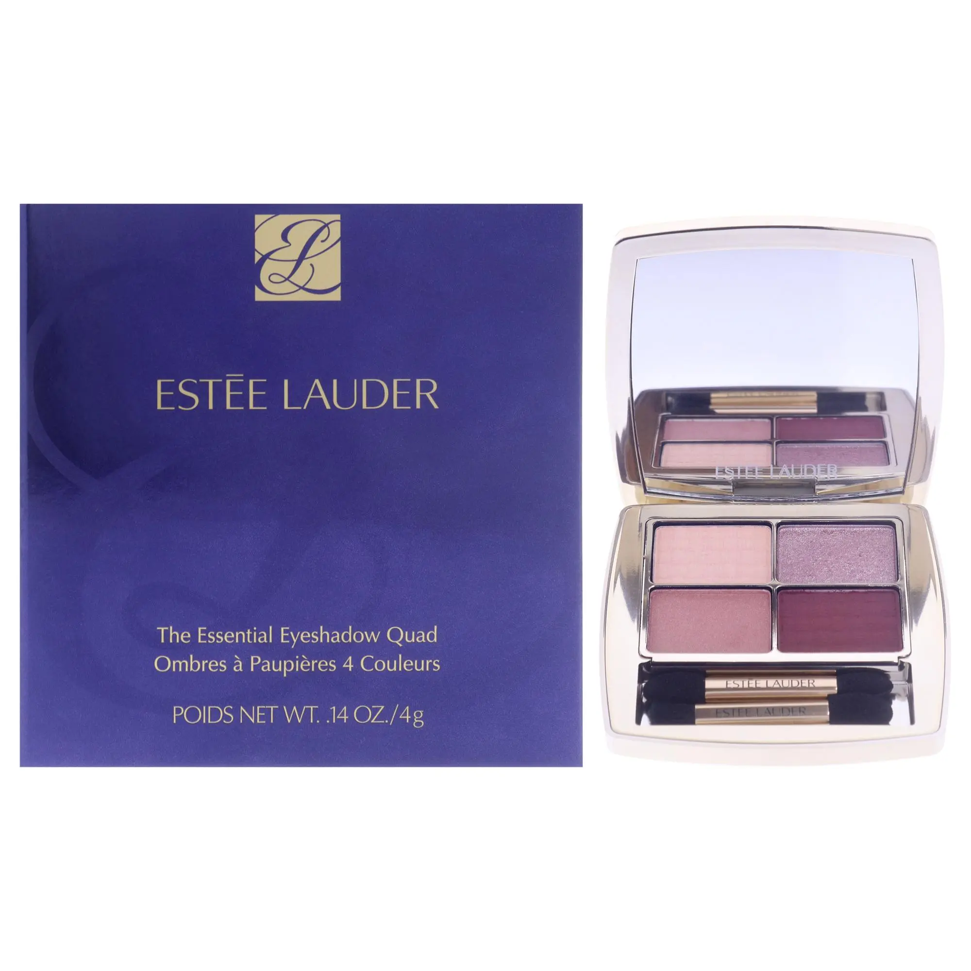 Estee Lauder The Essential Cosmetic Makeup Compact Eyeshadow Quad - Power Brunch, 0.14oz, for Female Use