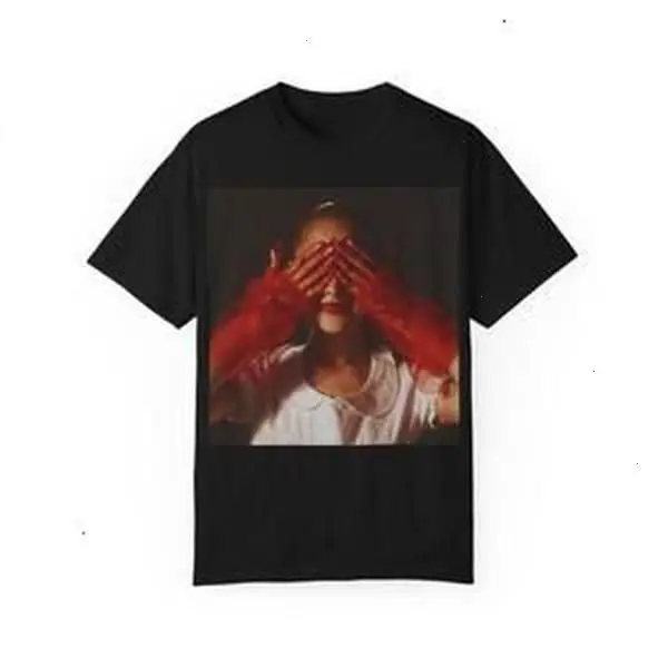 Women's Eternal Sunshine Short-Sleeve Classic Round Neck Fitted Cut Tapered Tops, Plain Front Statement Print Streetwear Tee, Fashion Item, Ideal Gift | Ariana