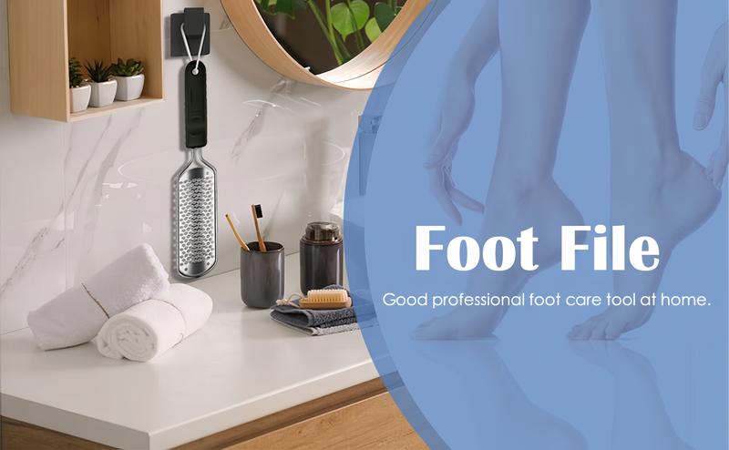 LMMAKE Professional Stainless Steel Foot File with Detachable & Reusable Design Abrasive Surface for Dead Skin Calluses & Rough Patches Ideal for Home Pedicures Salon Treatments Foot Care for Adults
