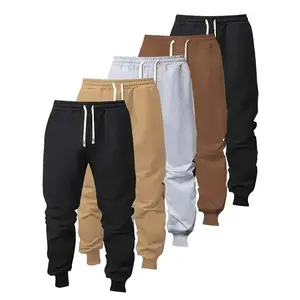 5-Pack Boys' Fashion Cotton Blend Joggers - Regular Fit, Drawstring Waist, Pockets - Perfect for All-Season Sports and Casual Wear, Ideal for Outdoor Activities sweatpantsmen joggers grey sweatpants sweats track pants men's sweatpants wide leg sweatpants