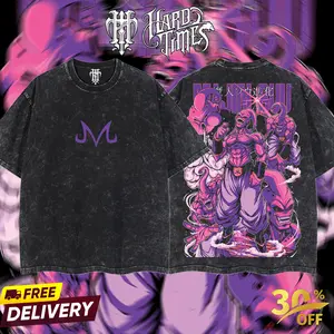 HardTimesClothing Majin.B DB Retro Vintage Unisex Oversize Anime Manga Acid Washed Heavyweight Cotton T-shirt, Anime Merch, Gift For Anime Fan. Menswear Oversized (Copy)