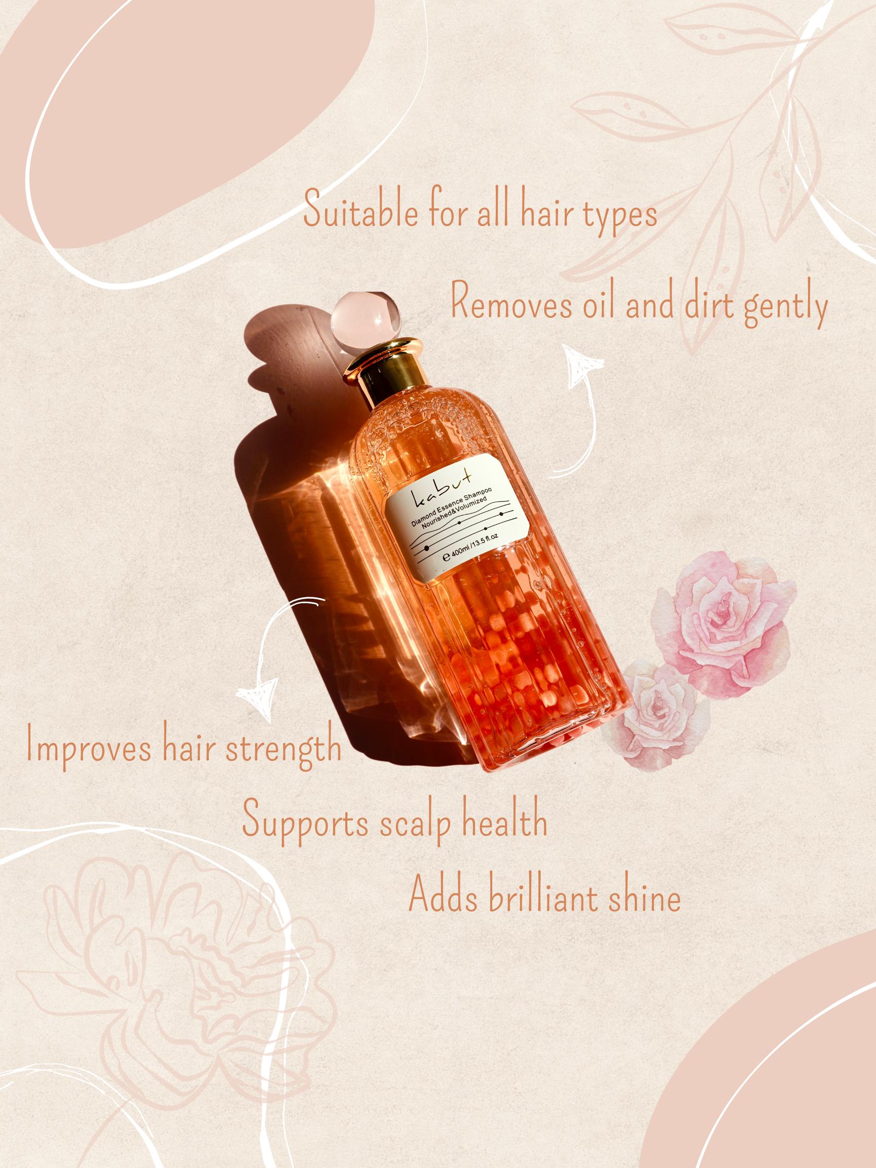 Kabut Diamond Crystal Shampoo and Tahitian Black Pearl Conditioner Set - Volumizing Hair Care Haircare Cleansing Comfort Cleanser Nourish Repair Volumize Hair Treatment Set based shampoo and conditioner combo