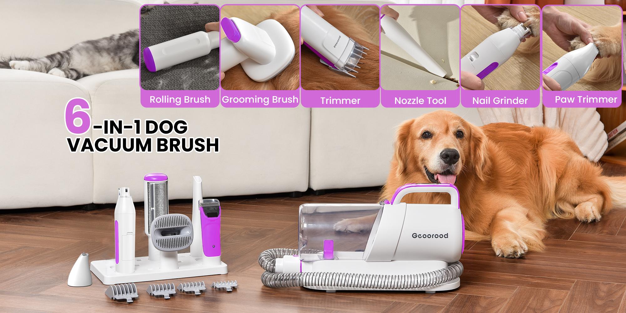 Geoorood Dog Grooming Vacuum All-in-One Kit with 10KPa Suction, 2.2L Dust Tank, Adjustable Combs, Lightweight Design, Perfect for Gifts & Home Use Geoorood Dog Grooming Vacuum All-in-One Kit with 10KPa Suction, 2.2L Dust Tank, Adjustable Combs, Lightweight Design, Perfect for Gifts & Home Use