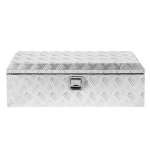 Garvee 39-inch Truck Toolbox, Durable Aluminum Toolbox with Diamond Plate, Waterproof Storage Box with Lock for Trucks