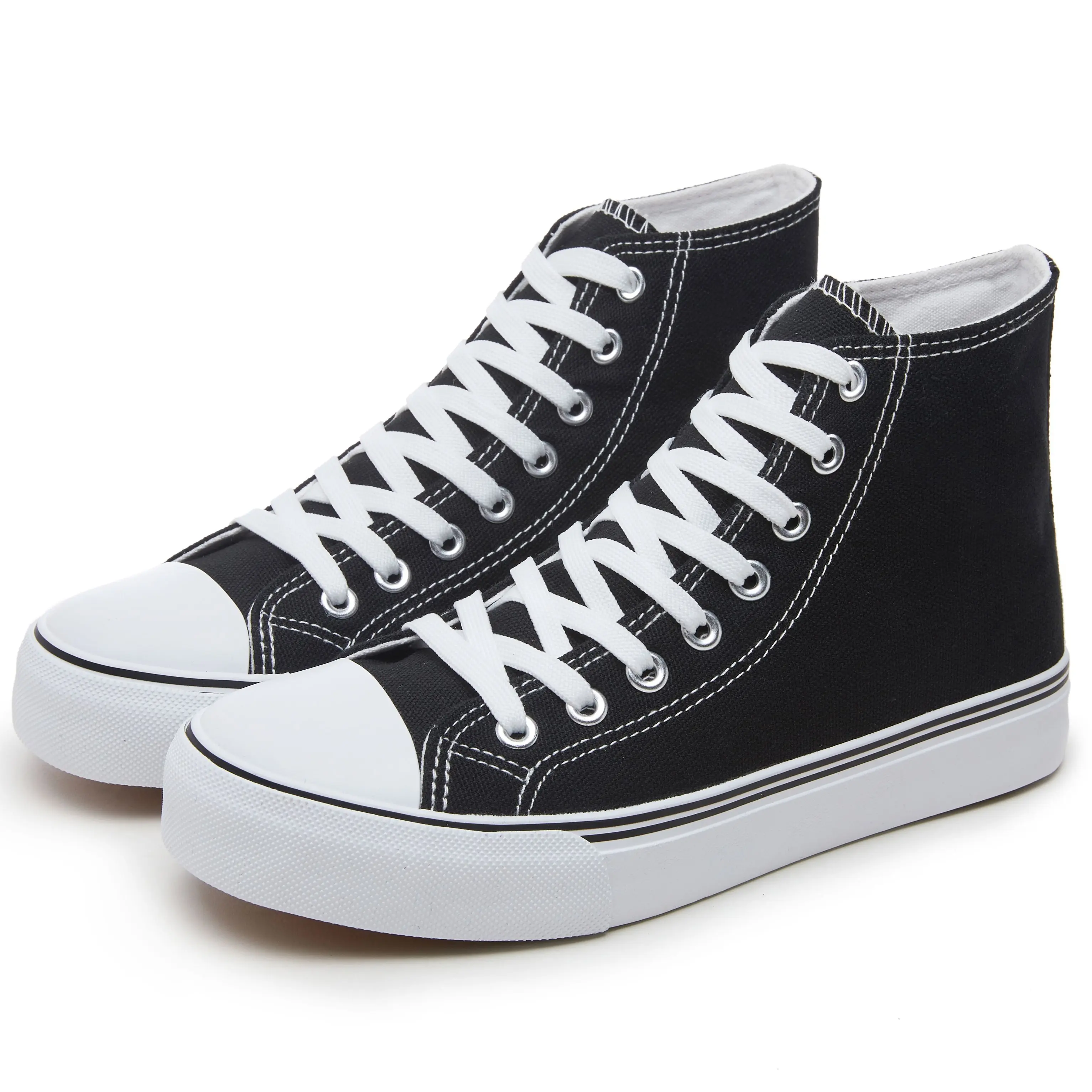 Women's Casual Canvas Sneakers - High Top Shoes, Durable, Versatile Casual Sneakers for Daily Wear, Durability