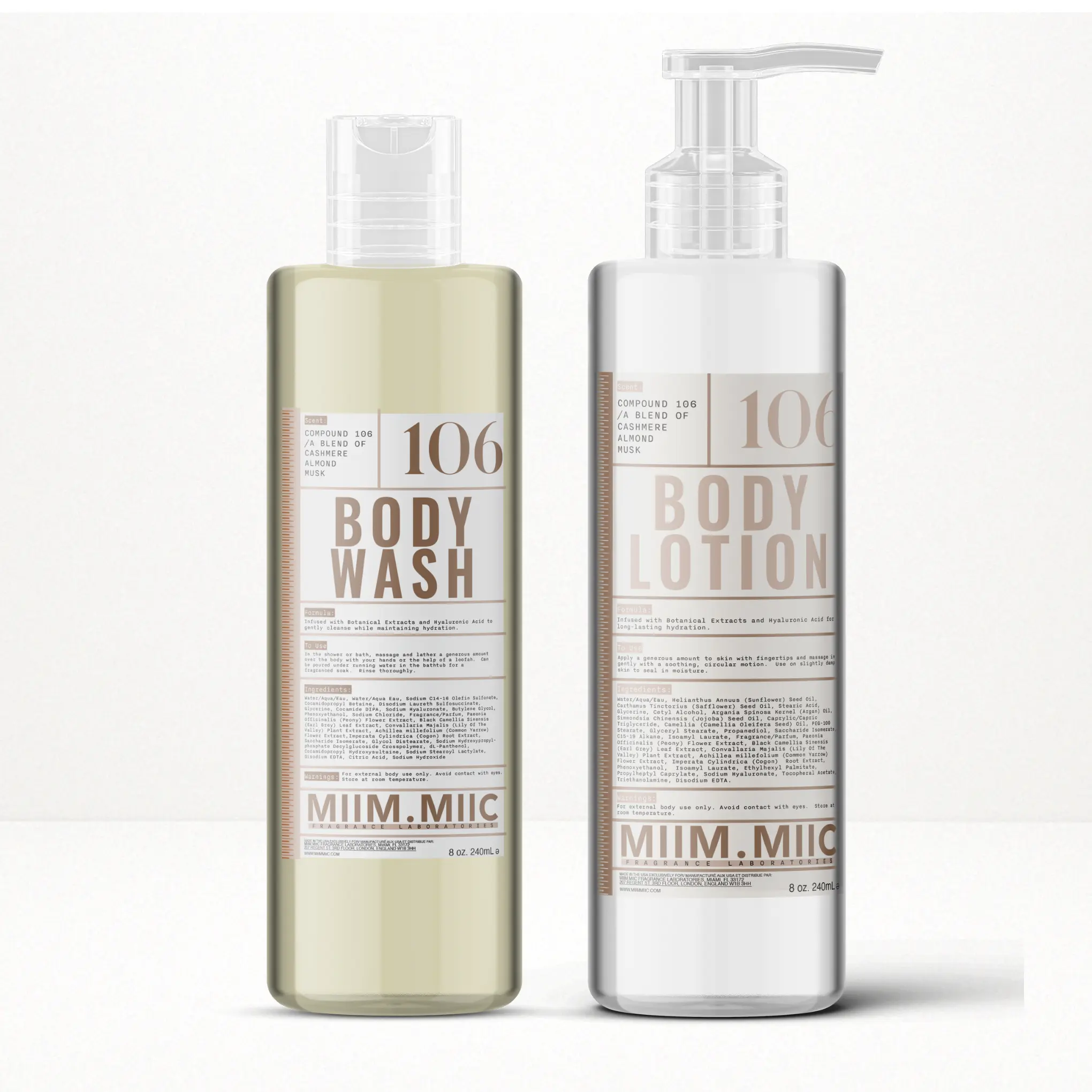 No 106 CASHMERE ALMOND MUKS Body Wash & Lotion Duo Set