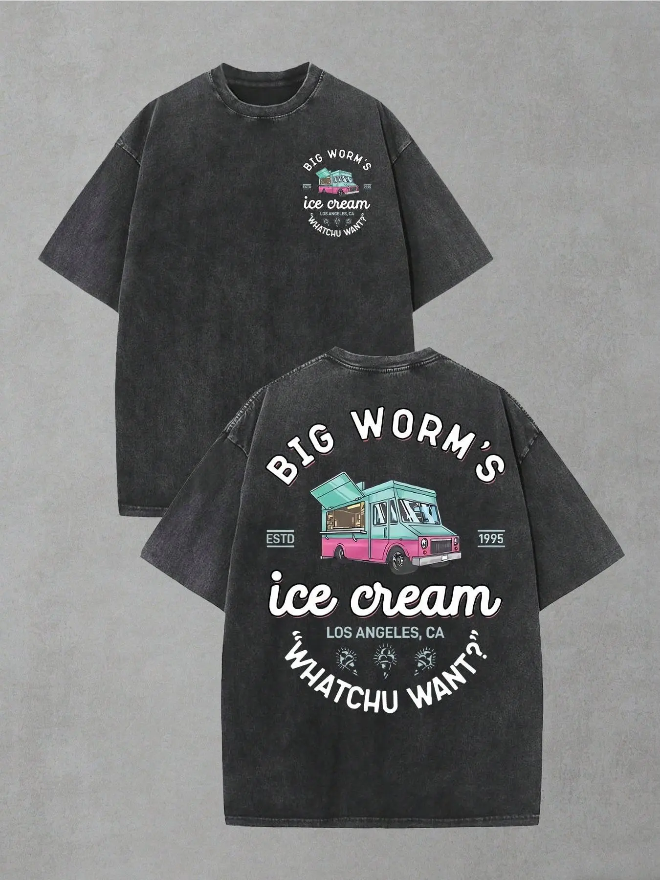 90S Movie "Big Bug Ice Cream" Pattern Men'S Crew Neck Short Sleeve T-Shirt - Retro Pop Culture Style, Perfect for Movie Night And Streetwear | Men'S T-Shirts, Printed T-Shirts, 90S Fashion, Movie Fan Gifts