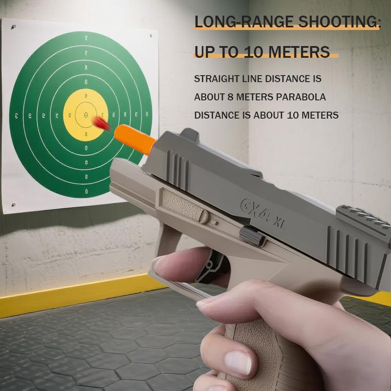 Foam Blaster Toy Pistol with 1O0 Soft Bullets, 12 Shells, 2Magazines - Hollow Hanging Design,Outdoor Sports Shooting Toy| Holiday Birthday Gifts