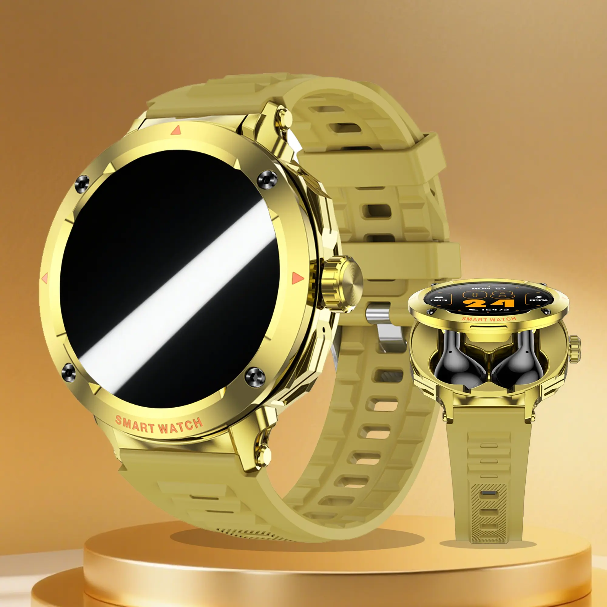 Multi-Functional Smart Watch with  Headphones, Stylish Digital Watch for Men and Women, Fitness Tracker and Health Monitoring Features, Compatible with Android and iOS