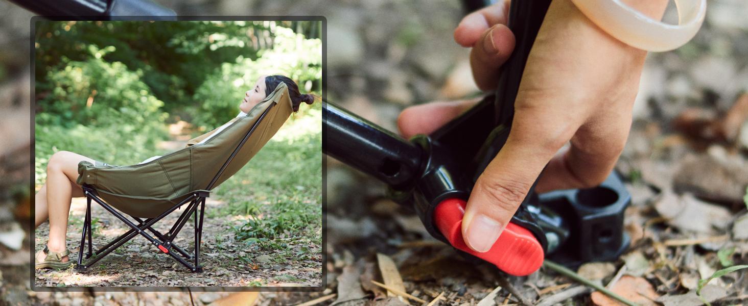 Naturehike Seastar Oversized Padded Camping Chair - Adjustable 2-Position Fold Chair with Side Pocket & Carry Bag, Supports 265 lbs portable folding outdoor camping accessories dealsforyoudays