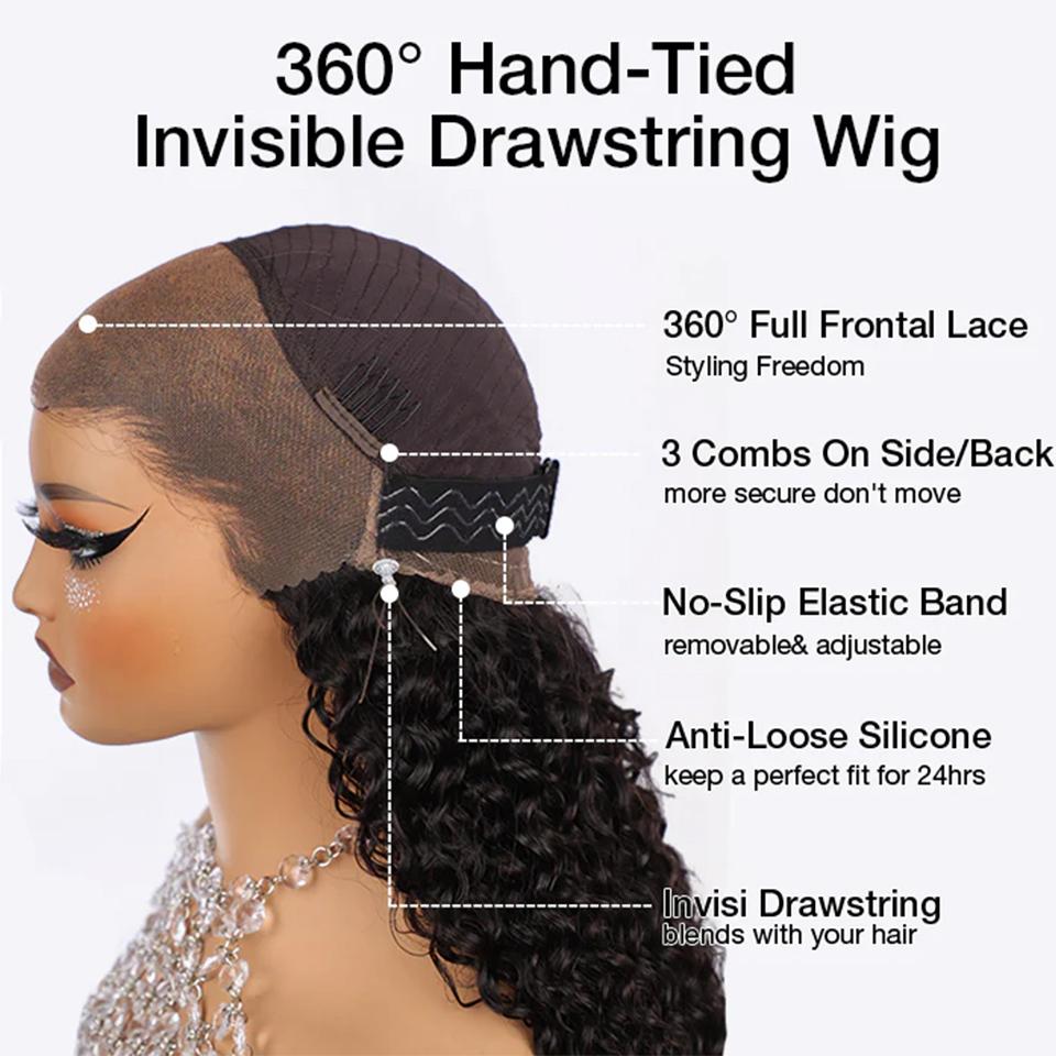 【4c Kinky Straight】Glueless 4C Kinky Edge Hairline Kinky Straight Human Hair Wigs Pre Cut Lace 8x5 13x4 360 HD Lace Frontal Wigs 220% Density