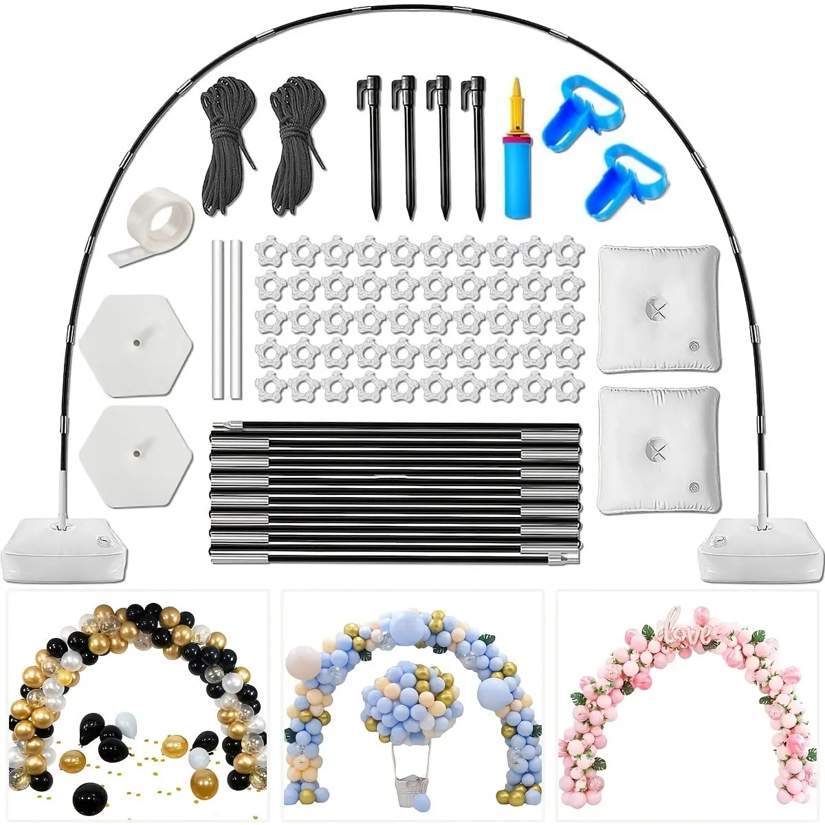 Balloon Arch Kit, 9FT Height & 10FT Width Adjustable Balloon Arch Stand Garden Arbors: Balloon Arch Frame with Base - for Garden Arbors Wedding Baby Shower Birthday Photo Backdrop
