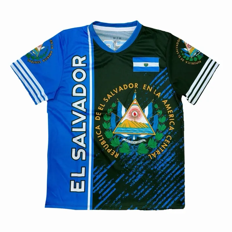 El Salvador Jersey Black Color with Blue Accents and 503 ES Logo for Sports Fans