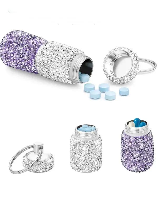 Summer  Portable Pill Box Keychain, Portable Pill Case Organizer Keychain, Key Ring for Women & Men As Gift,Girlfriend Gifts, Women Gifts