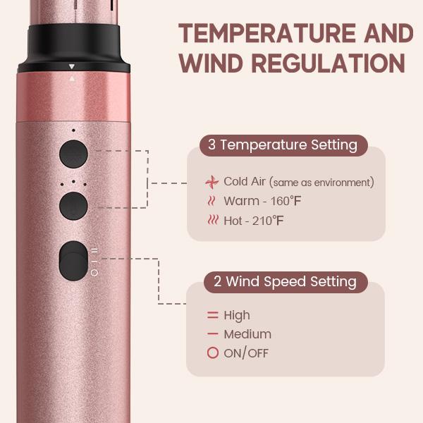Brightup 5 in 1 Professional Hot Air Styler,110,000 RPM Multi-Styler,Easily Create Curly/Straight Hair Comfort Christmas Gifts Holiday Gift
