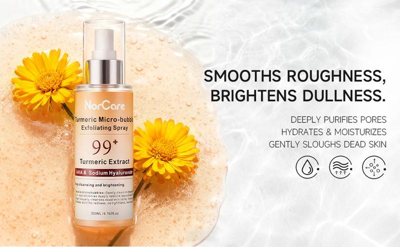 Dr.NorCare  Peel Shot Keratin Care 2026 Future Skincare Micro-Bubble Tech Gentle Turmeric Exfoliating Spray with Niacinamide & Jeju Carbonated Water, 200ml Remove Old Waste Cutin and Clean Pores Moisturizers Moisture Hydrating Exfoliating body scrub