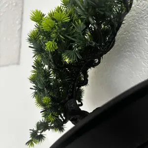 Artificial Bonsai Tree, Faux Pine Tree in Pot, Decorative Plant for Home Office Desk, Fake Plant for Home Decor, Desktop Ornaments, Potted Indoor Plants