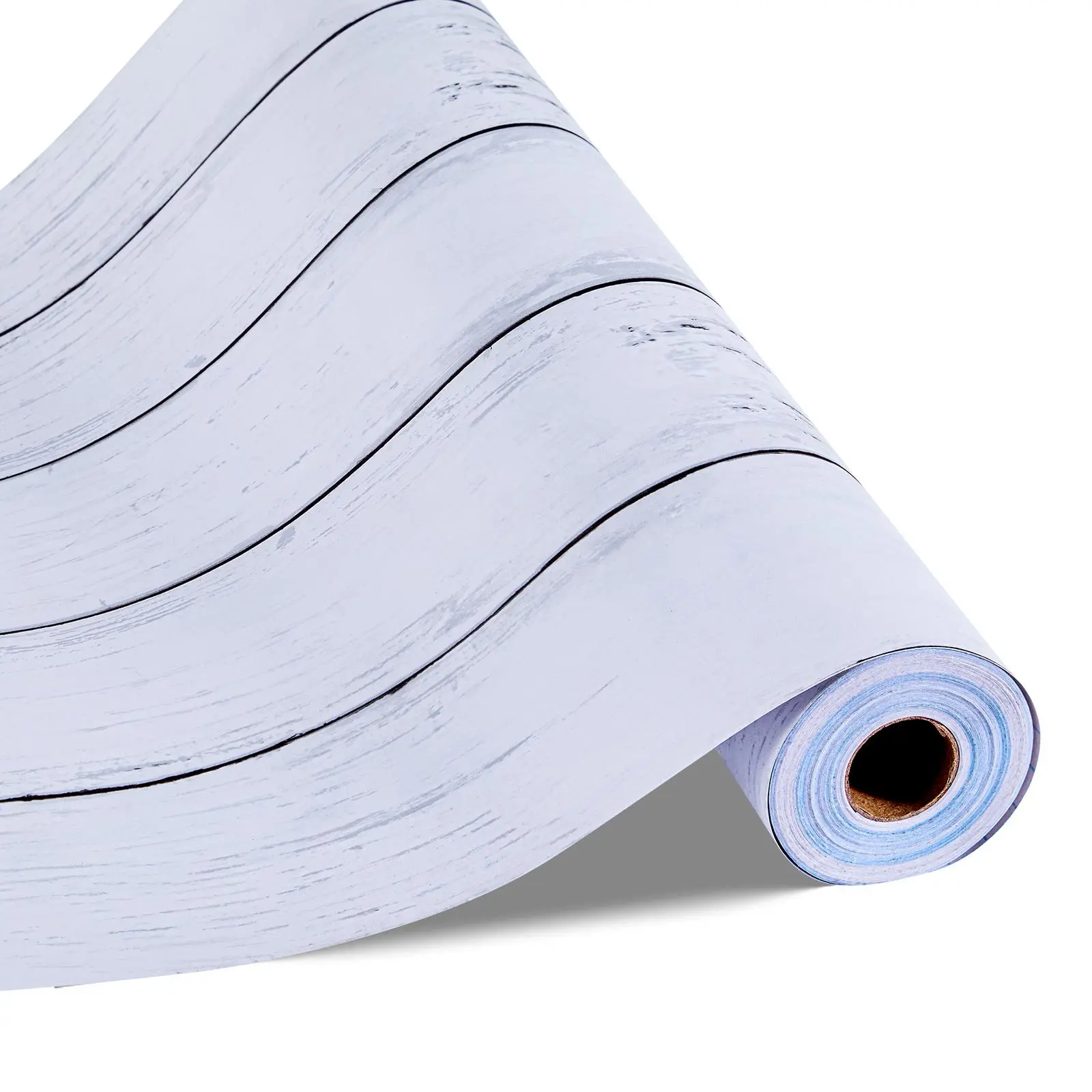 【SummerFinds】VEVOR Peel and Stick Wallpaper, 17.7 x 590.5 inch Contact Paper White Wood Textured Waterpoof Self Adhesive, Easy to Clean & Peel Wall Decorative Vinyl Roll for Bedroom Kitchen Bathroom Office Desk