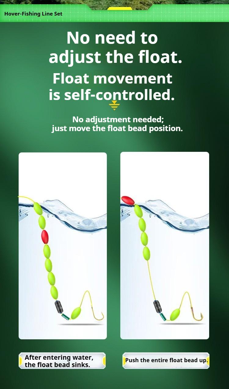 Professional Fishing Float Rig Set - Ready to Use! All-in-one Traditional Float Fishing Solution with Premium Components Seven-star Drift Quick Lead Fish Hook Silicone Space Beans High Quality Nylon Raw Filament Accessories Analysis