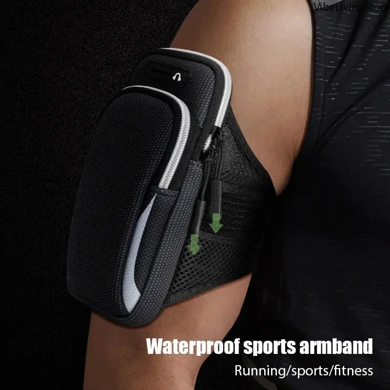 Unisex Running Armband Phone Holder & Water-Resistant Waist Bag - Universal Fit for 7.2 in Smartphones, Adjustable, Secure, for Runners, Activewear